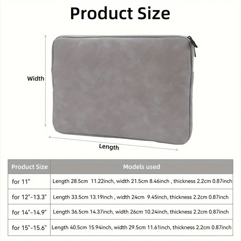 SlimGuard PU Leather Laptop Sleeve Case