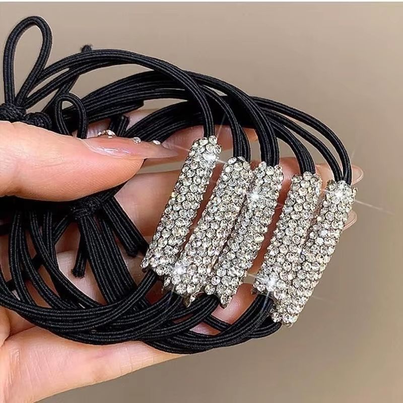 SparkleHold Rhinestone Stretch Hair Rope – High Elasticity Bling Hair Tie (Women & Girls)