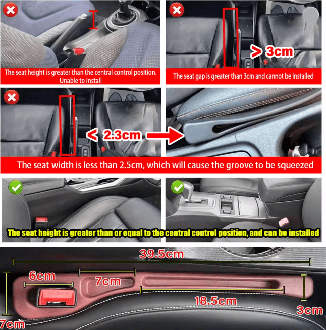 SeatGap Guard Car Seat Gap Filler Wallet and Phone Holder