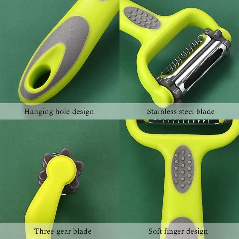 3-In-1 Rotary Multi-Peeler – Multifunction Julienne & Vegetable Slicer