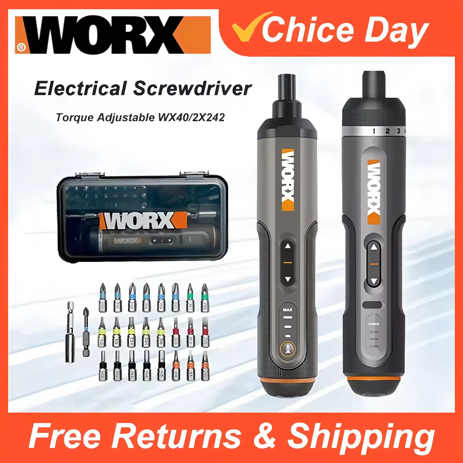Smart Cordless Drill, Bit Sets Power Tools, Electrical Screwdriver Sets, USB Rechargeable Handle