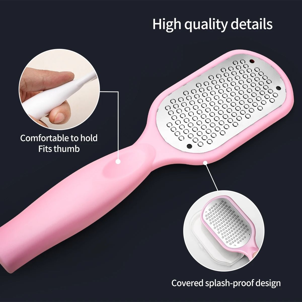 Double Sided Stainless Steel Foot Scrub and Callus Remover