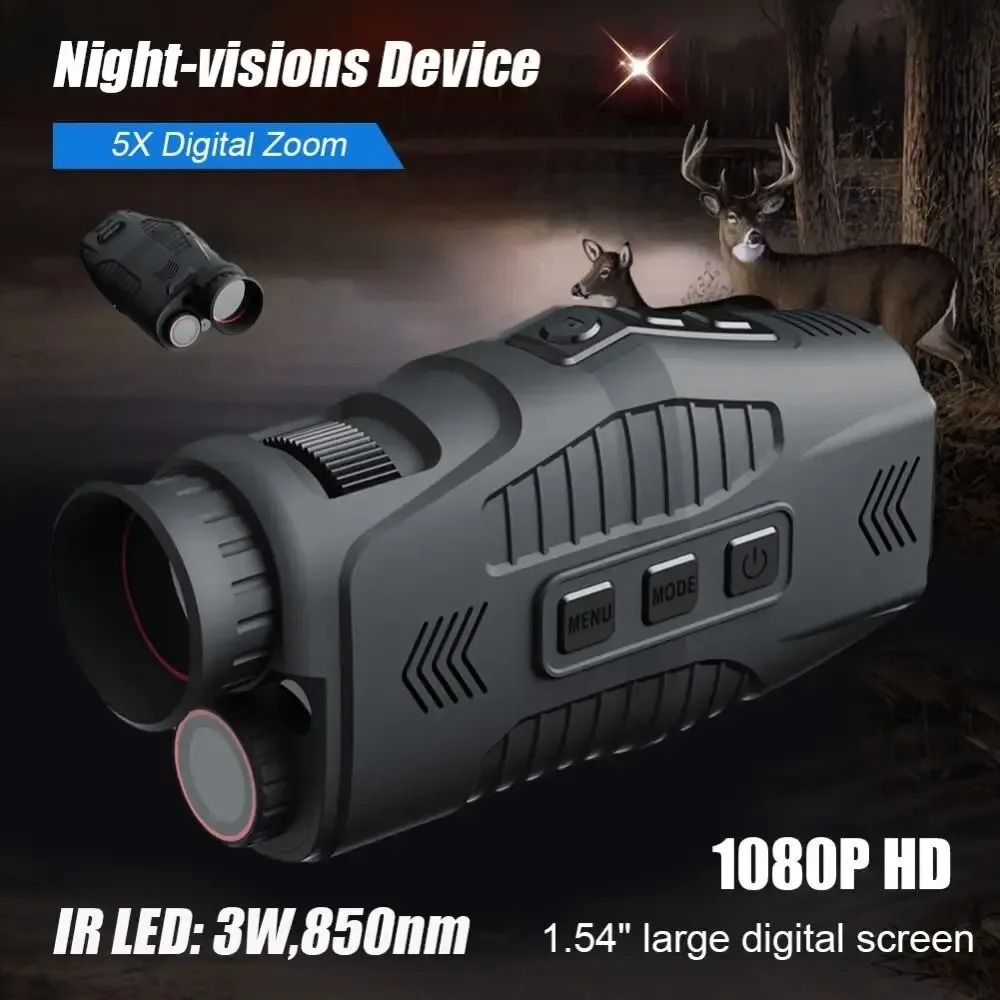 R11 Infrared Night Vision Monocular with 1080P Resolution 5X Digital Zoom and 300M Range