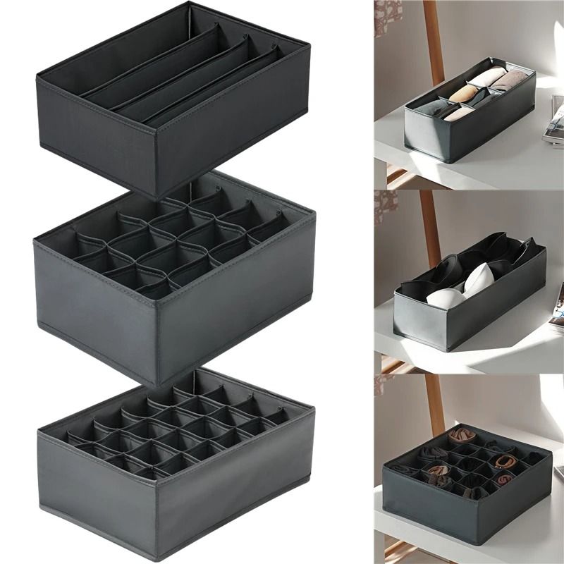 Drawer Clothes Organizer Box with Dividers for Underwear Socks and Jeans