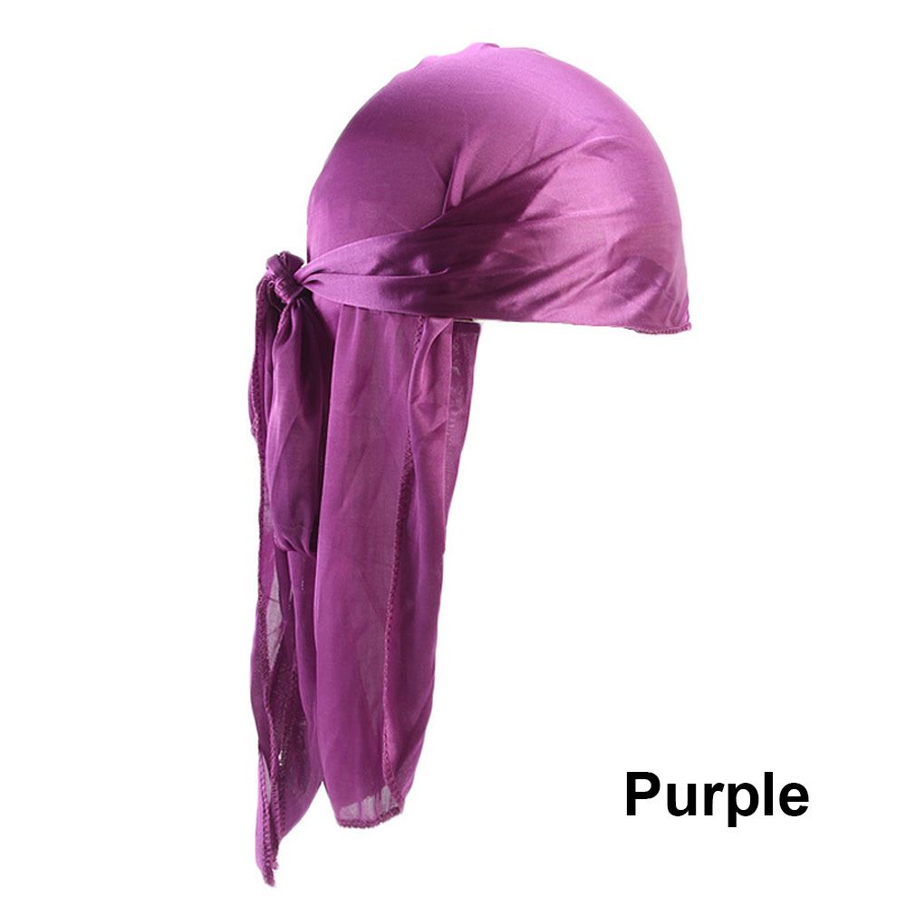 Pre-Tied Bandana Turban Hijab Silk Durag Pirate Hat Fashion Men Women Chemo Cap Headwrap