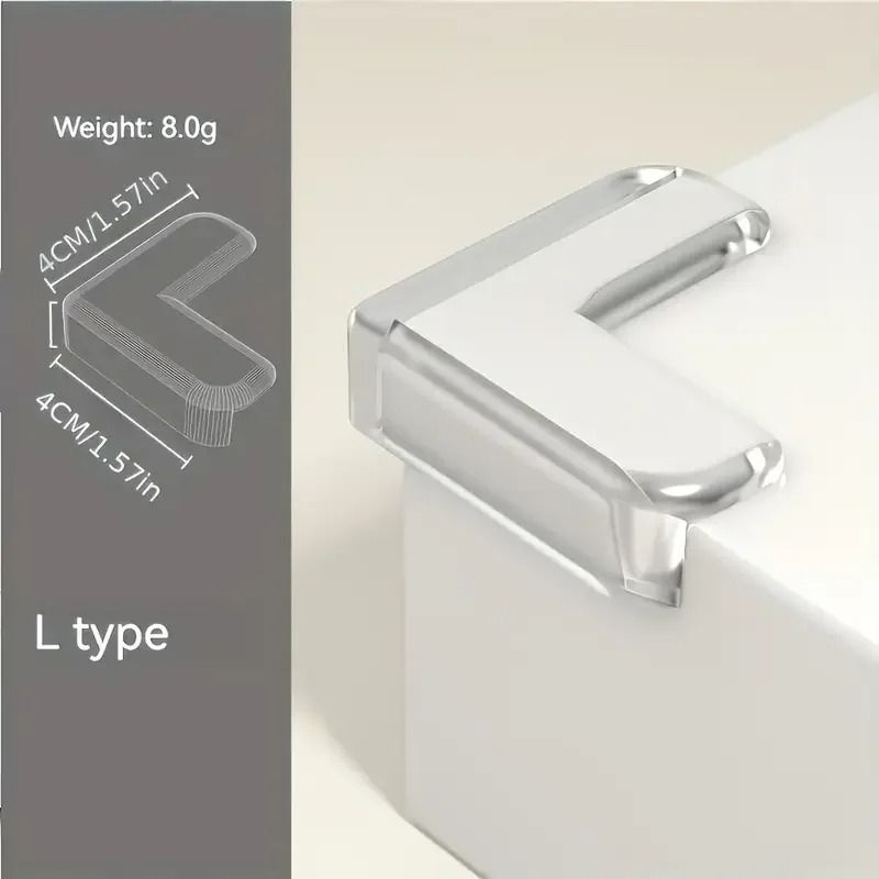 10pcs Transparent Silicone Corner Protector Set – Safe Edge Guards for Furniture & Home Safety