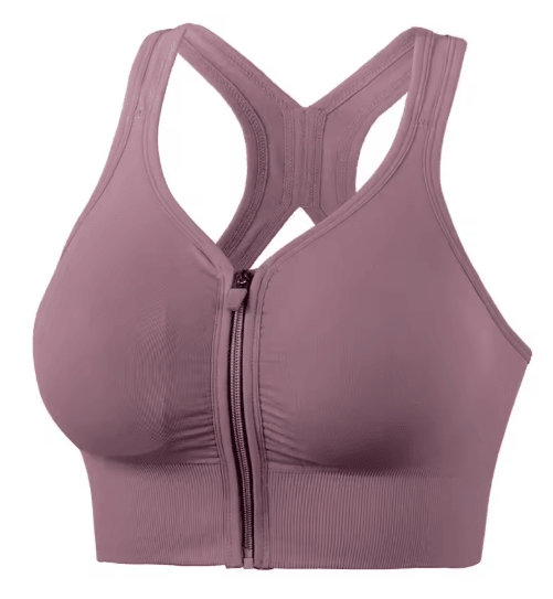 CZGUKE Front Zipper High Impact Sports Bra for Running and Yoga