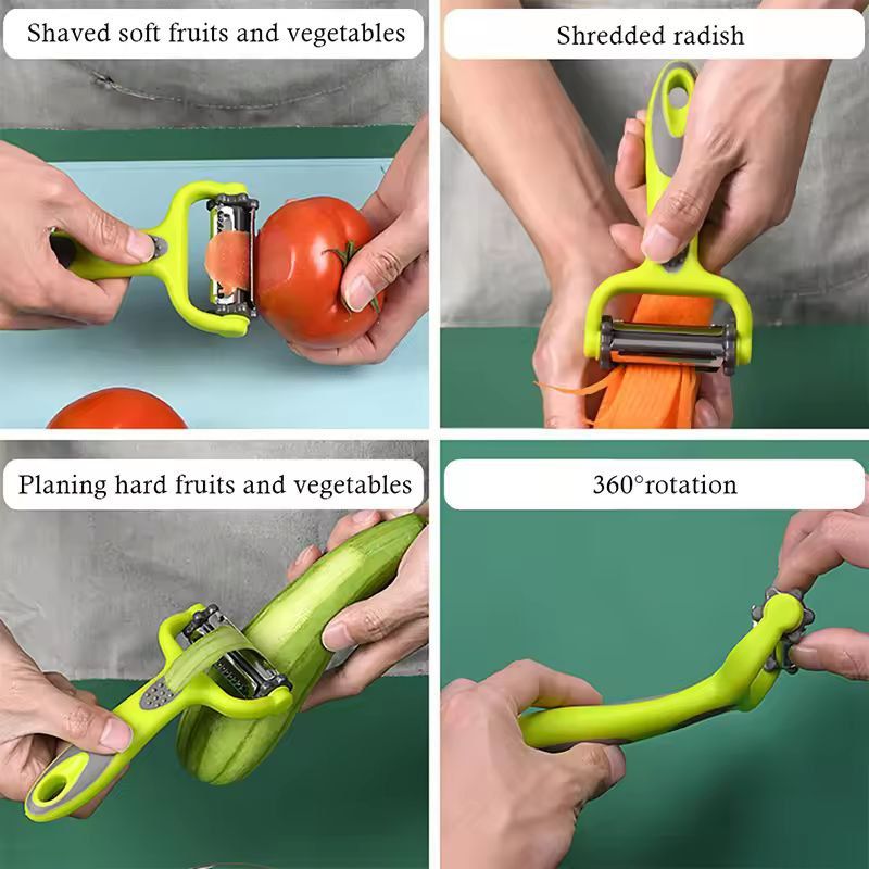 3-in-1 Pro Vegetable Slicer & Julienne Peeler, All-Purpose Carrot, Potato & Salad Grater