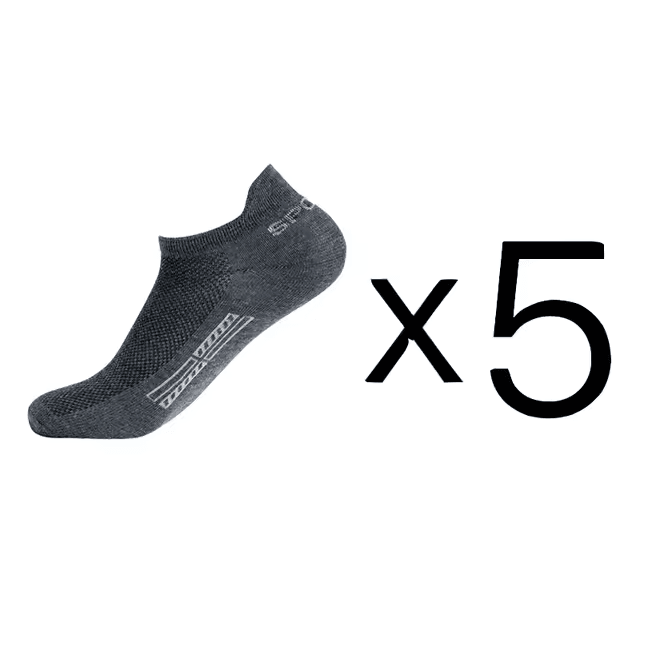 Mens Breathable Cotton Ankle Socks Lightweight Athletic Socks 5 Pair Set