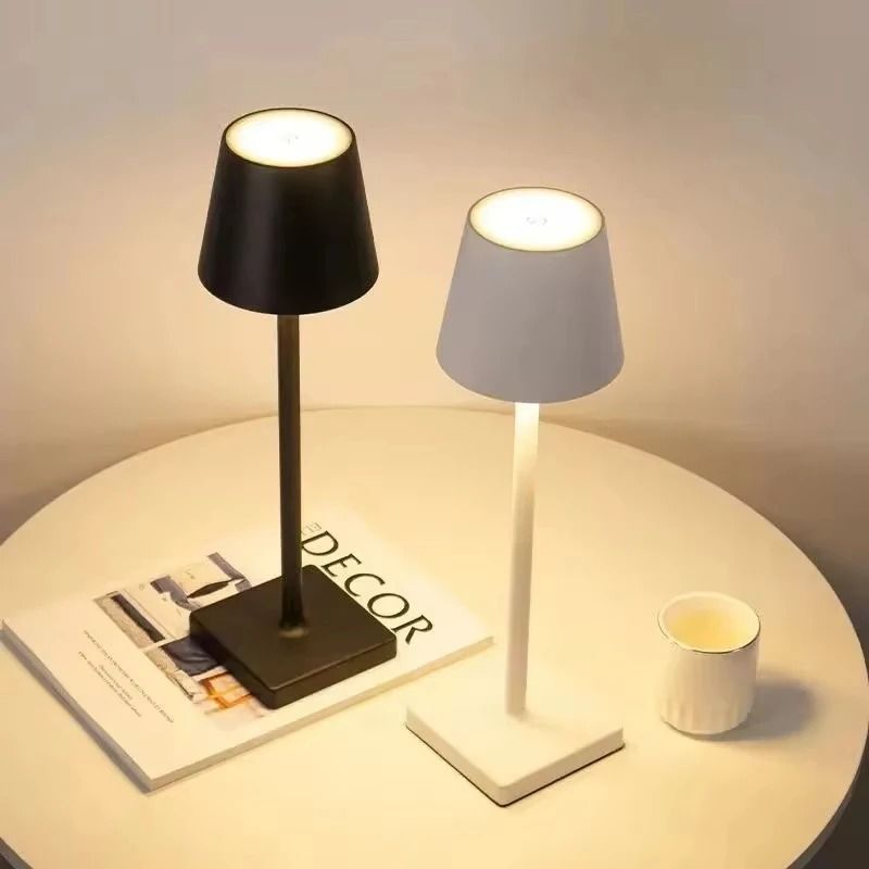 Rechargeable LED Table Lamp Touch Switch Three Levels Dimmable Desk Light