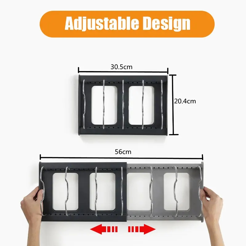 Rack Kitchen Cabinet Holder, Expandable Stainless Steel Storage, Cutting Board Dish Rack