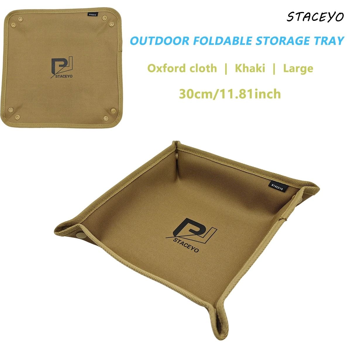 TerraFold Oxford Fabric Organizer Tray Foldable Desktop Storage