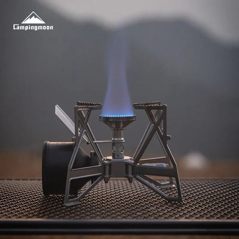 Portable Butterfly Stove for Camping, Hiking & Outdoor Cooking Windproof & Foldable Gas Stove