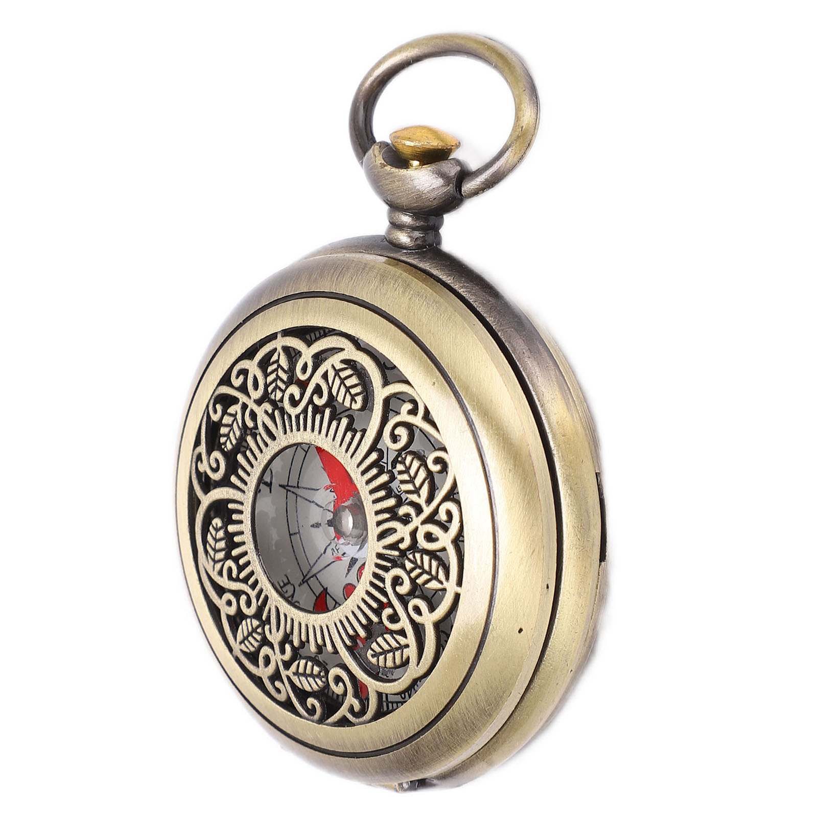 Retro Brass Compass Waterproof Hiking Navigation Pocket Tool