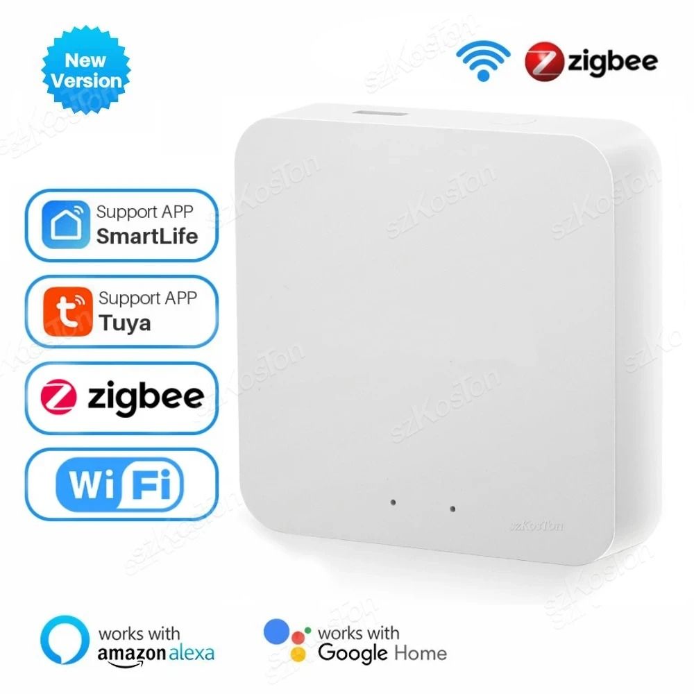 Tuya Zigbee 3.0 Gateway Hub Smart Home Bridge with App Remote Control and Alexa Google Compatibility