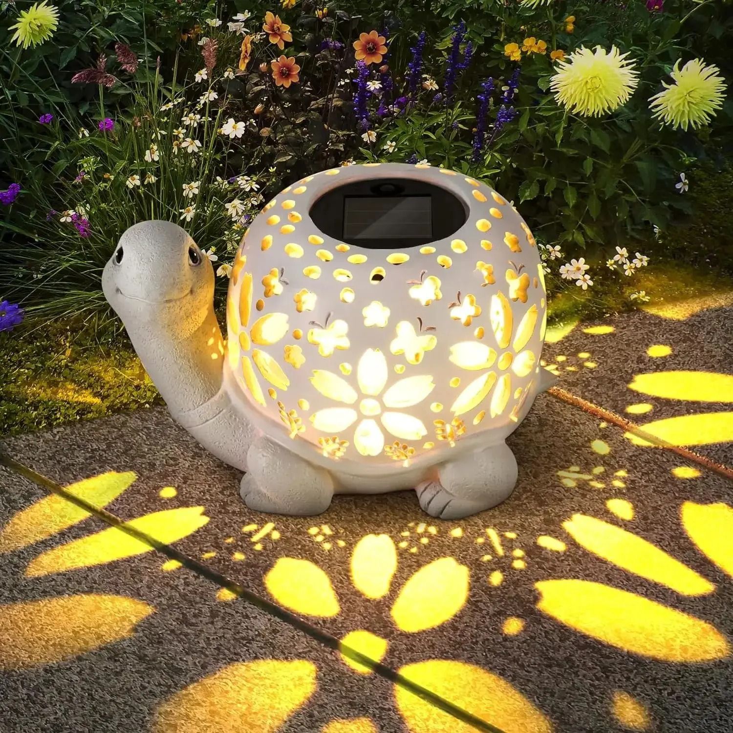 Solar Outdoor Garden Statue with Light for Mom Spring Decoration