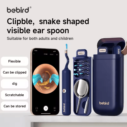 Bebird EarSight Smart Visual Earpick – Flexible ear wax removal tool with HD Camera & App Control