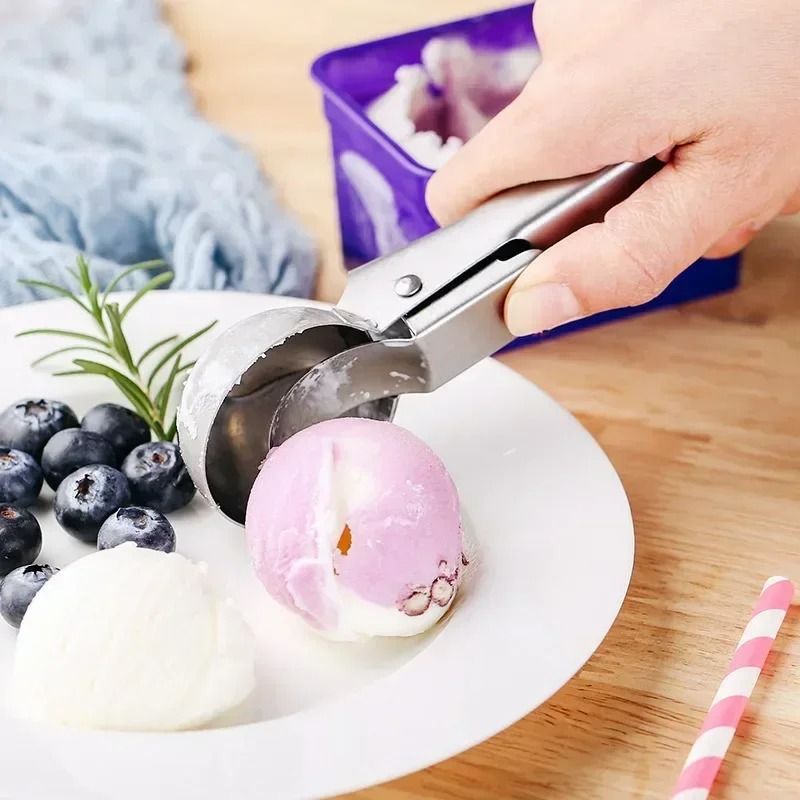 Stainless Steel Ice Cream Scoop Dual Purpose Fruit and Dessert Scooper