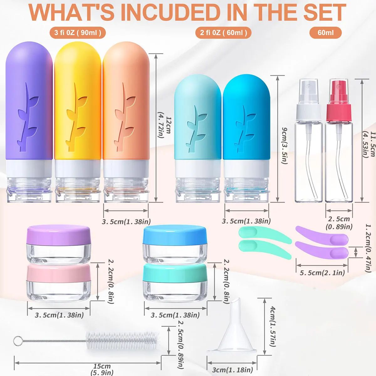 Leak Proof Silicone Travel Bottle Set