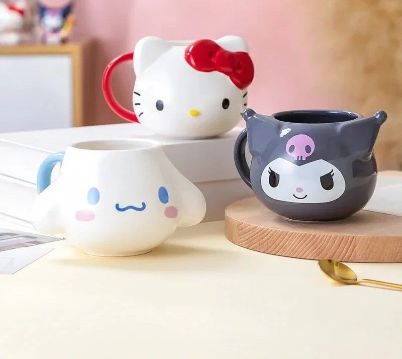 Professional 15 oz Sanrio 3D Relief Ceramic Mug Series