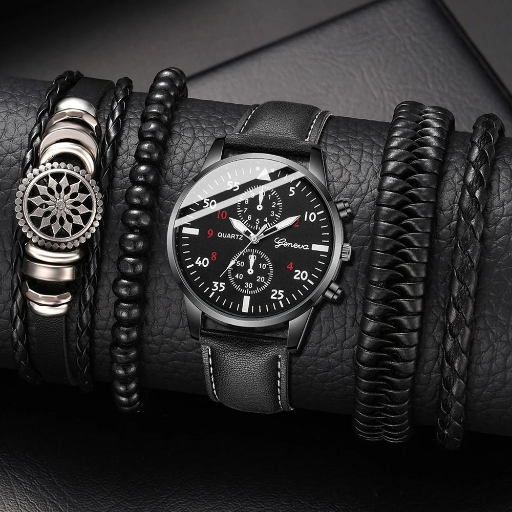 Modern Mens Watch And Bracelet Set