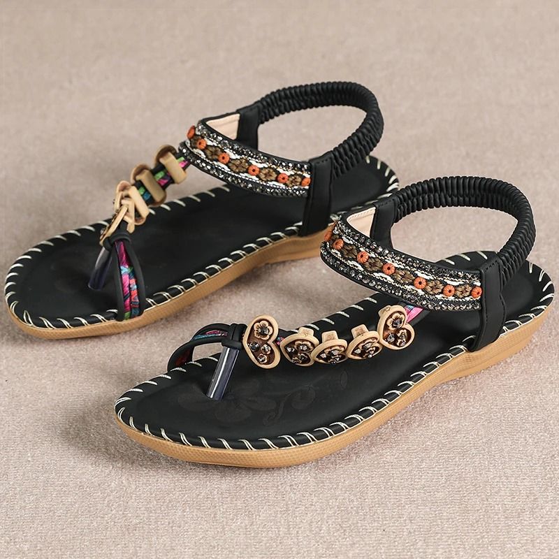 Women Soft Bottom Low Heel Flat Sandals Casual Summer Beach Footwear
