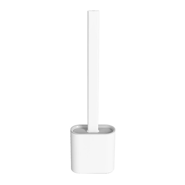Next-Gen Clean - Revolutionary Flexible Silicone Toilet Brush with Holder, Wall-Mounted Design, Water-Repellant
