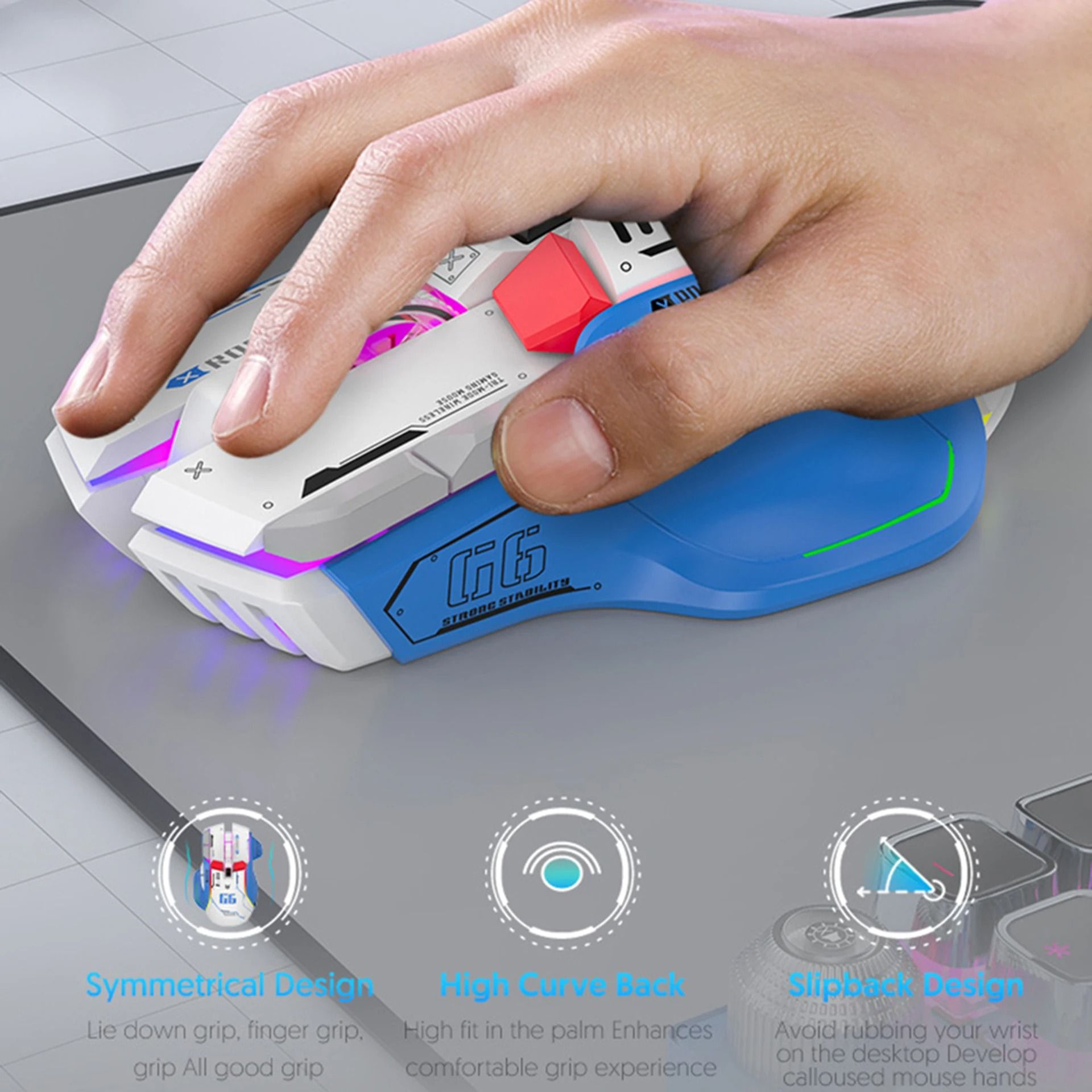 Tri-Mode Silent Wireless Gaming Mouse