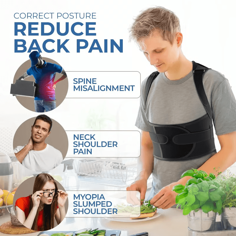 Back Posture Corrector, Lumbar Spine Support & Pain Relief Brace