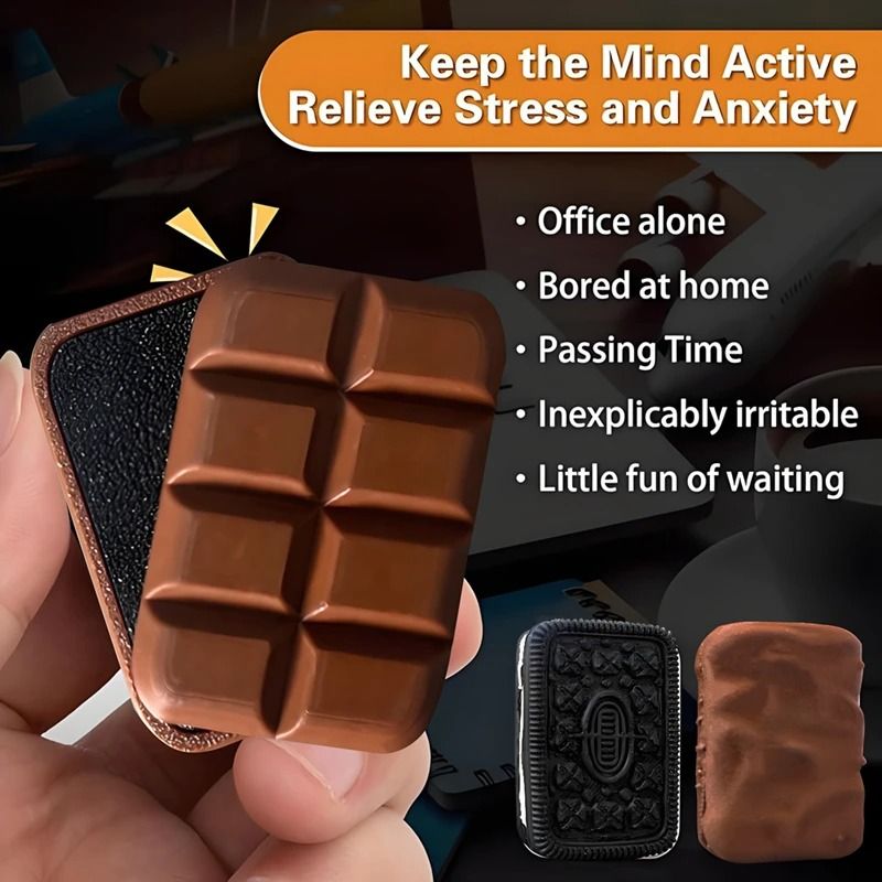 Magnetic Push Card Fidget Slider Chocolate Style Stress Relief EDC Toy