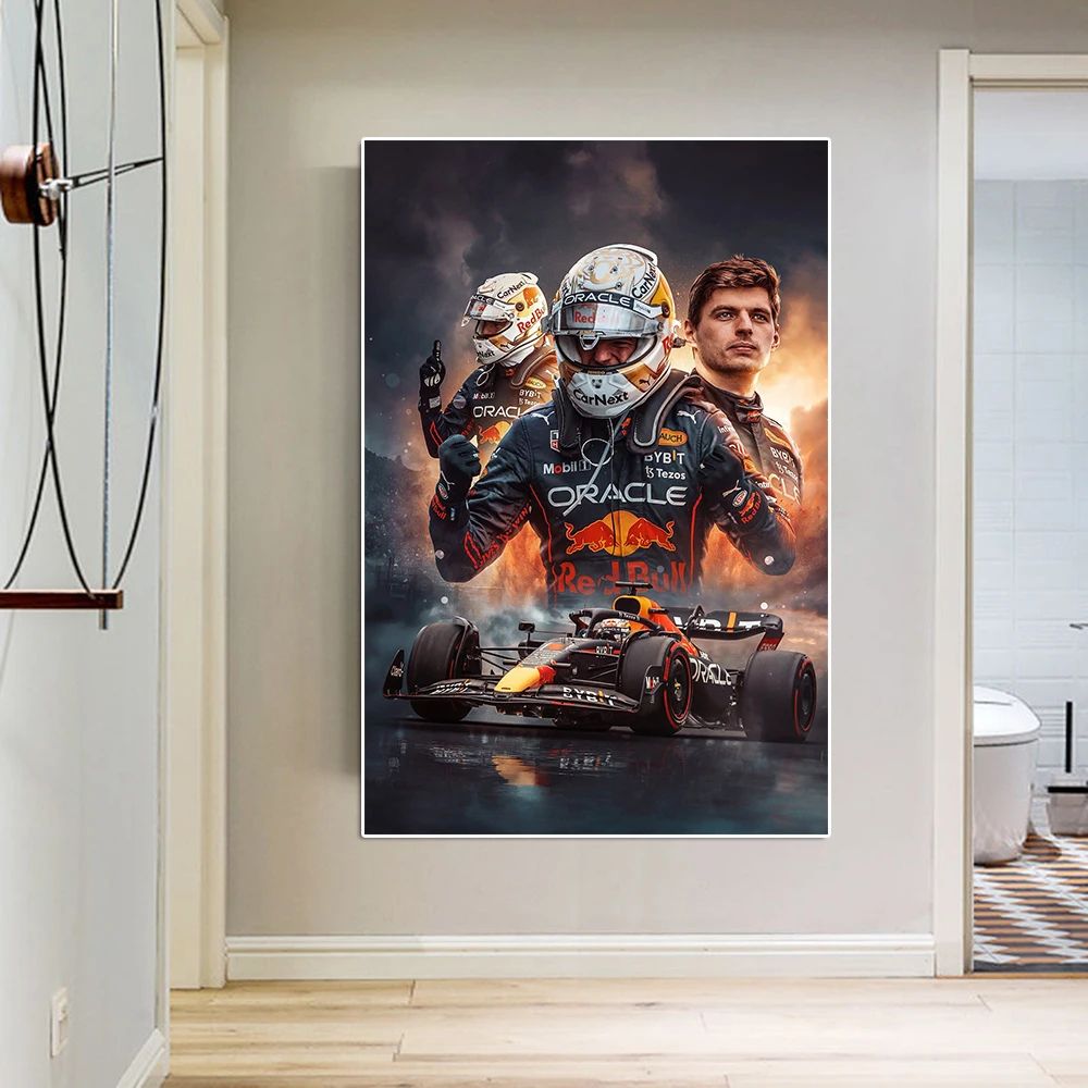 Verstappen F1 Graffiti Canvas Wall Art