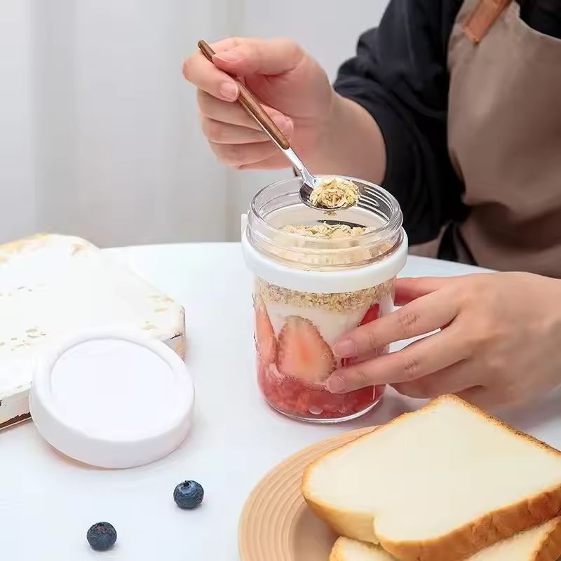 Glass Overnight Oats Container (1pcs)