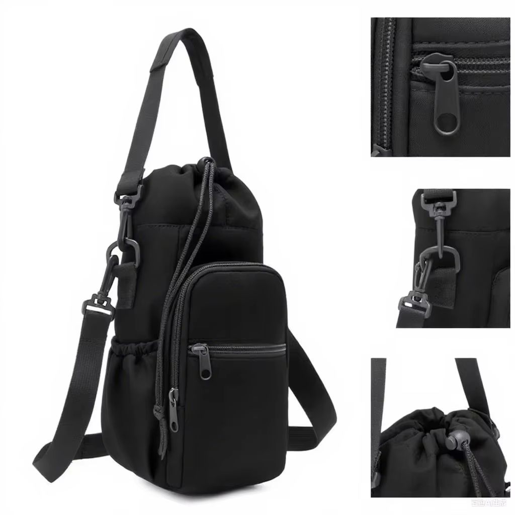 Portable Insulated Water Bottle Bag with Adjustable Strap and Phone Pocket