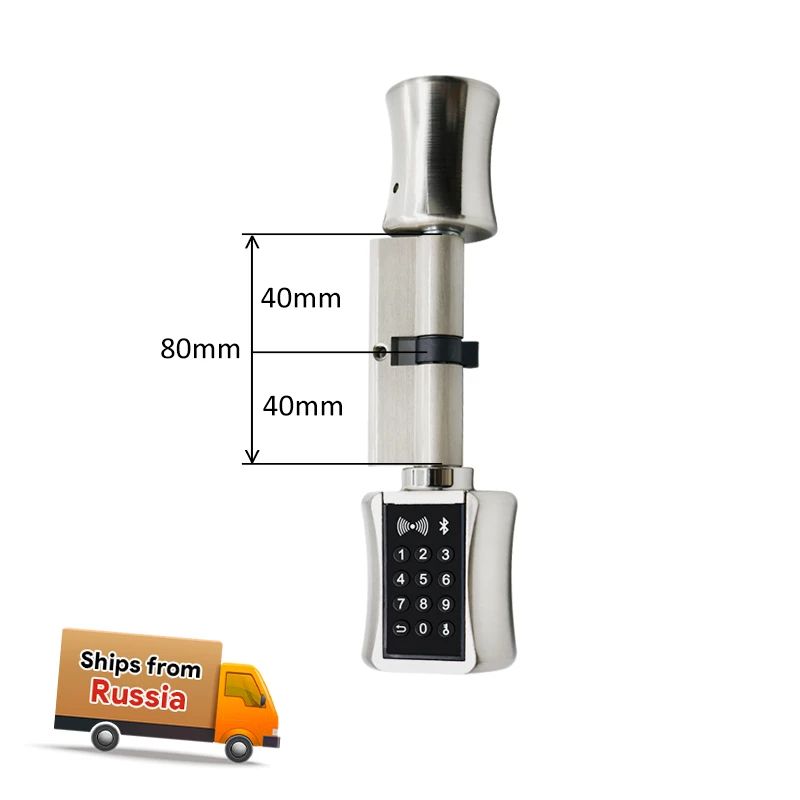 TTLock Bluetooth Smart Cylinder Lock, WiFi Smart Security Lock, APP Keypad Code, RFID Card Keyless Entry