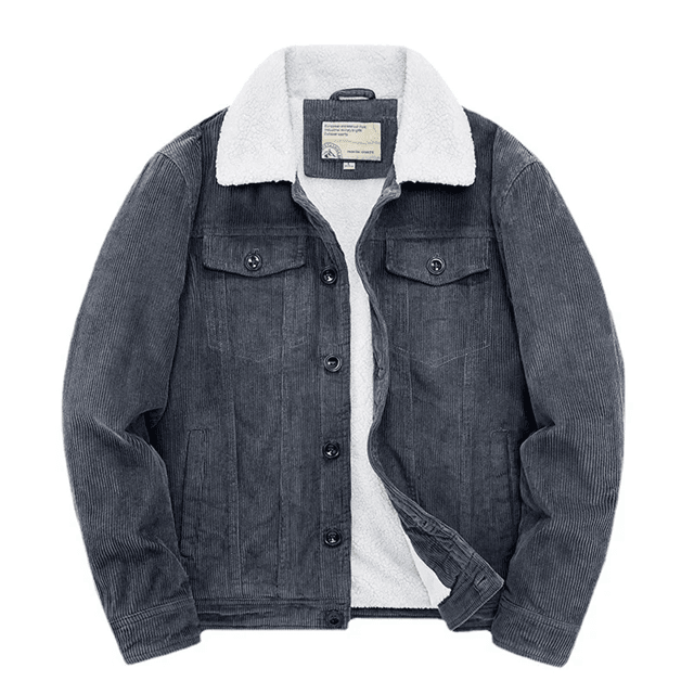 Mens Casual Cotton Jacket Autumn Winter Lapel Coat
