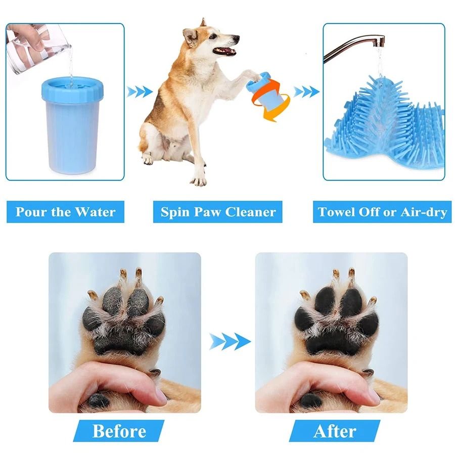 Pet Paw Cleaning Cup with Soft Silicone Brush