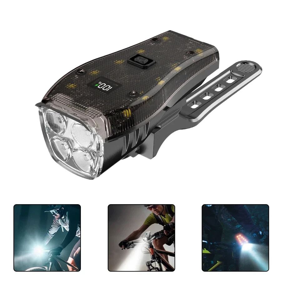 T6 LED Bicycle Front Light – High-Intensity Rechargeable Night Riding Headlamp