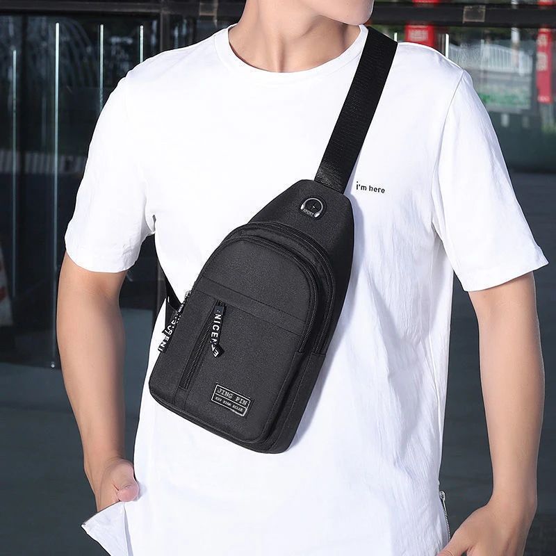 Men's Multifunctional Travel Shoulder Sling Bag Chest Crossbody Bag