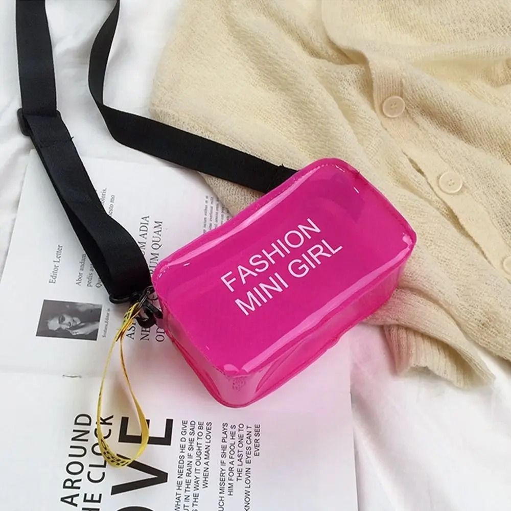 CandyClear Transparent PVC Crossbody Jelly Bag Mini Shoulder Tote