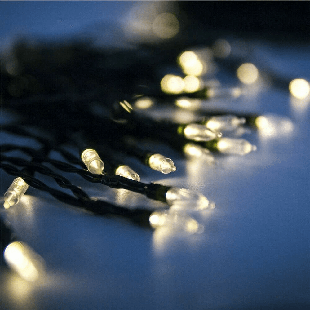 50 LED Outdoor Battery Operated Christmas String Lights Warm White for Holiday Decor