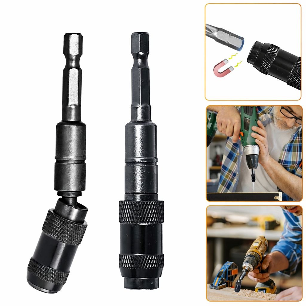 Magnetic Drill Bit Tip Holder, Shank Impact Pivoting Accessory, Swivel Tool