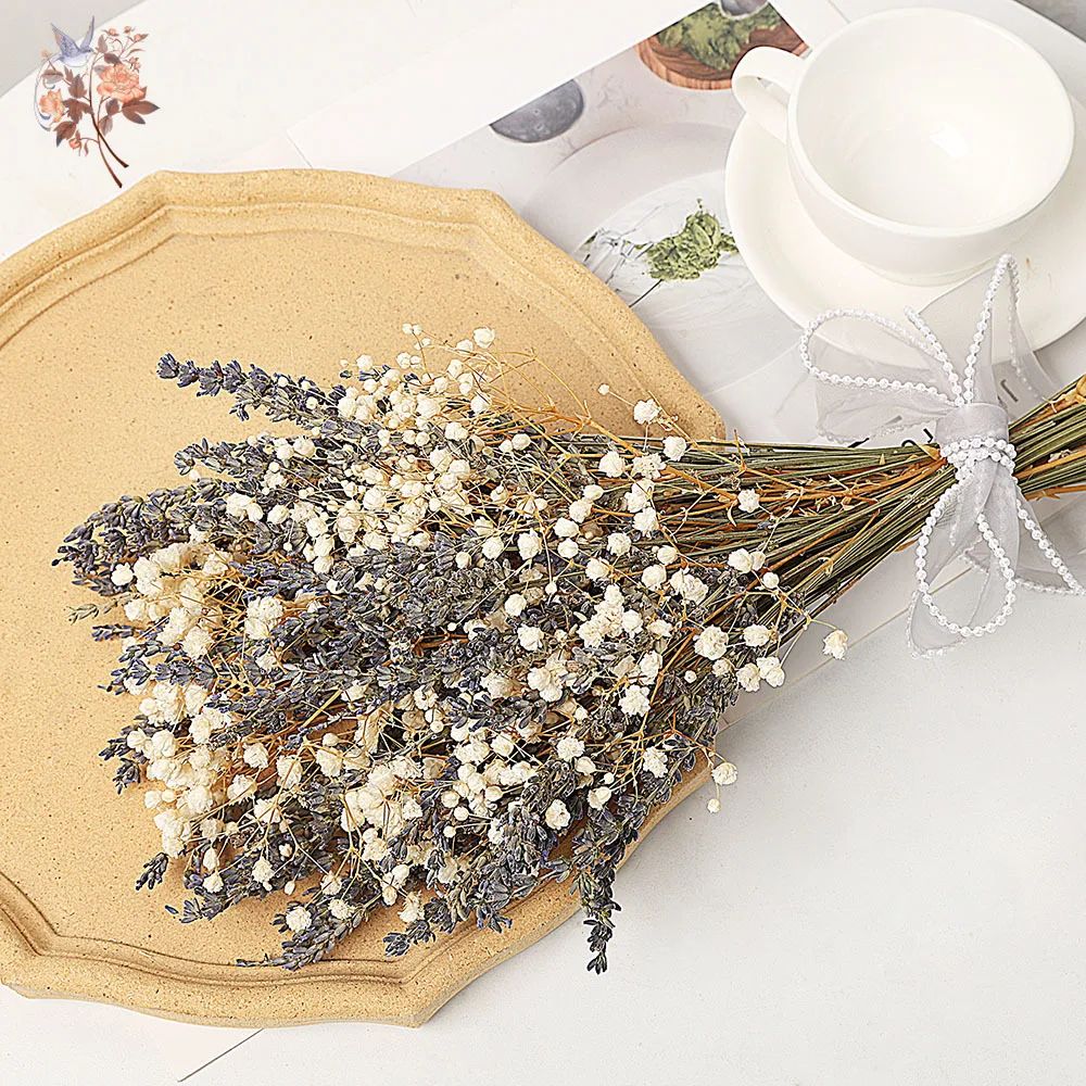 Lavender Gypsophila Dried Flower Bouquet