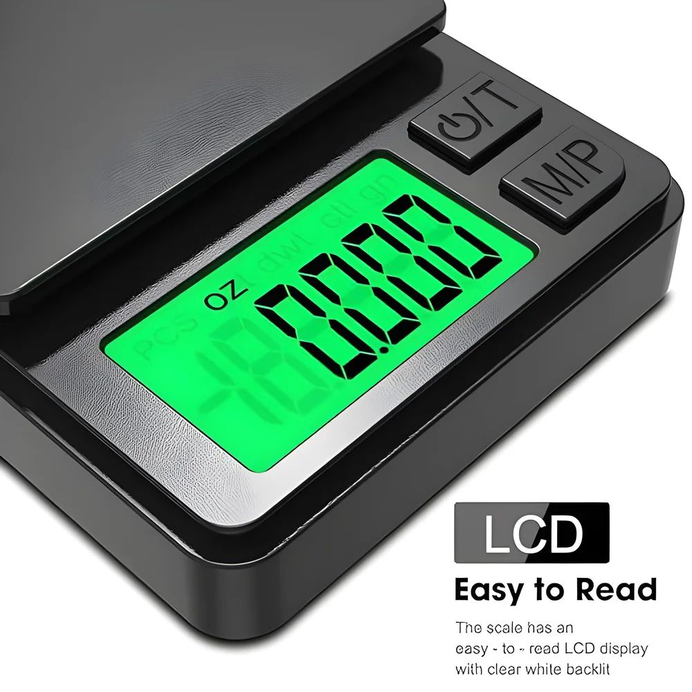 Precision Pocket Digital Scale 2.2 lb .0035 oz – Mini Gram & Jewelry Scale with Backlit LCD Display