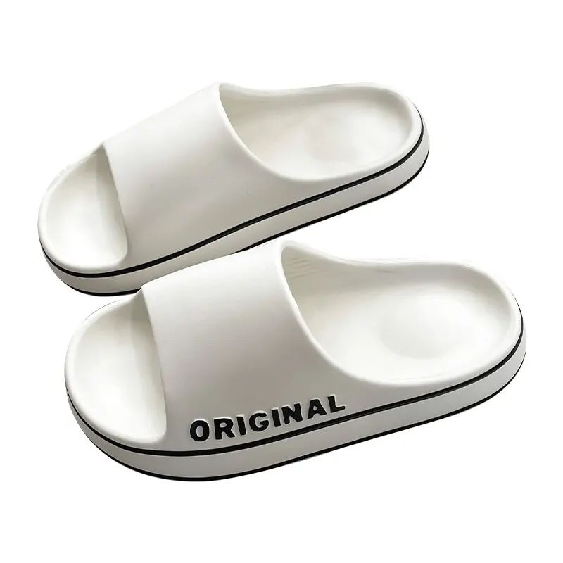 Unisex Letter Print Summer Slide Slippers