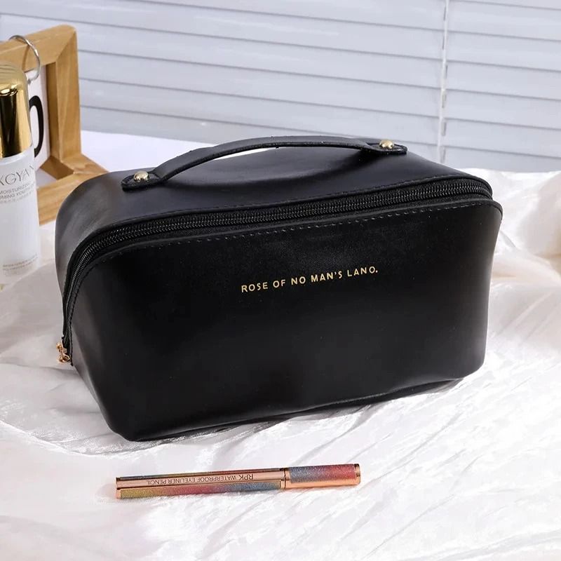 Mens Business PU Leather Travel Toiletry Bag