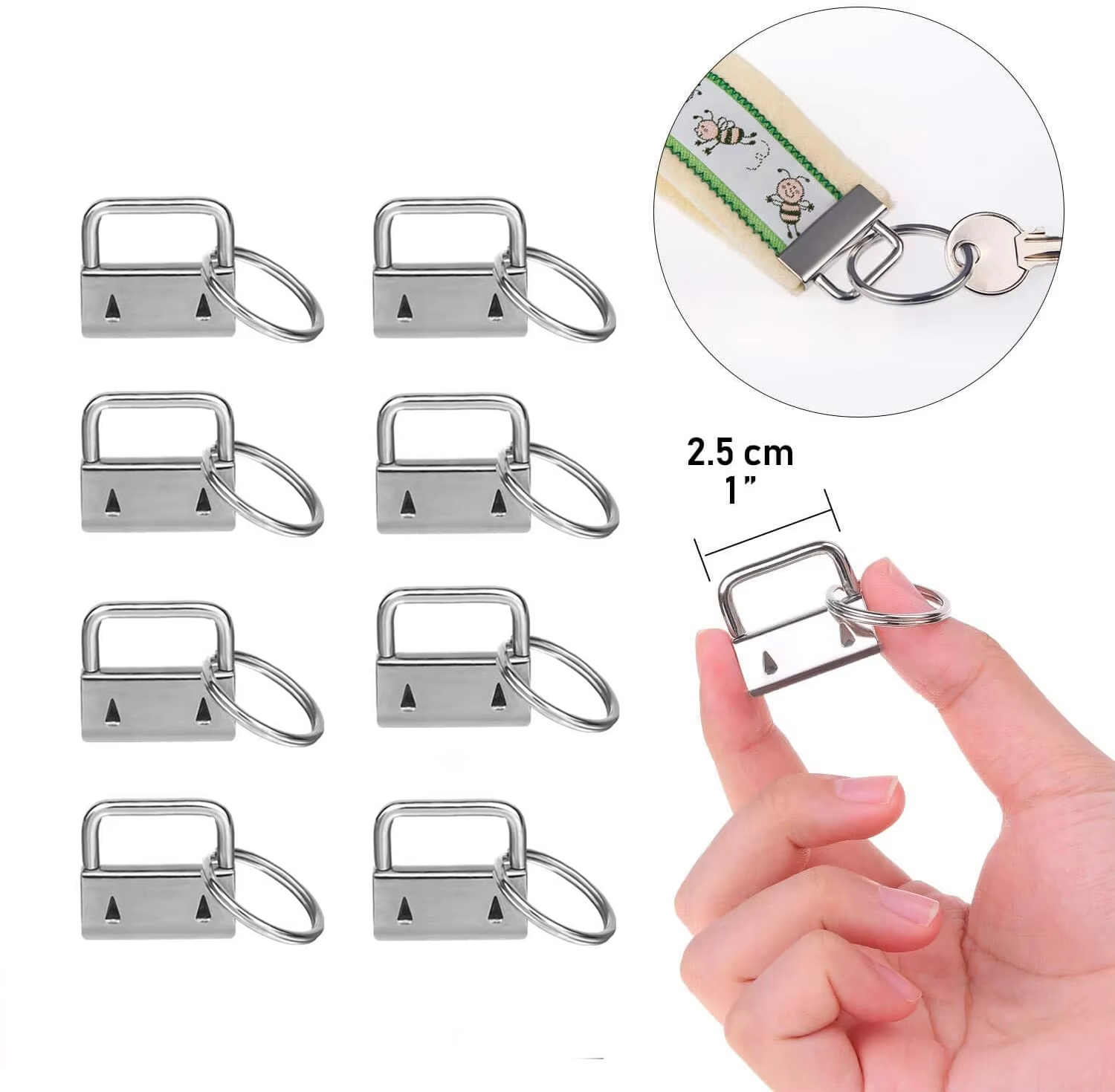 Decorative Keychain Tail Clip Set, DIY Hardware Pendant Making Accessories