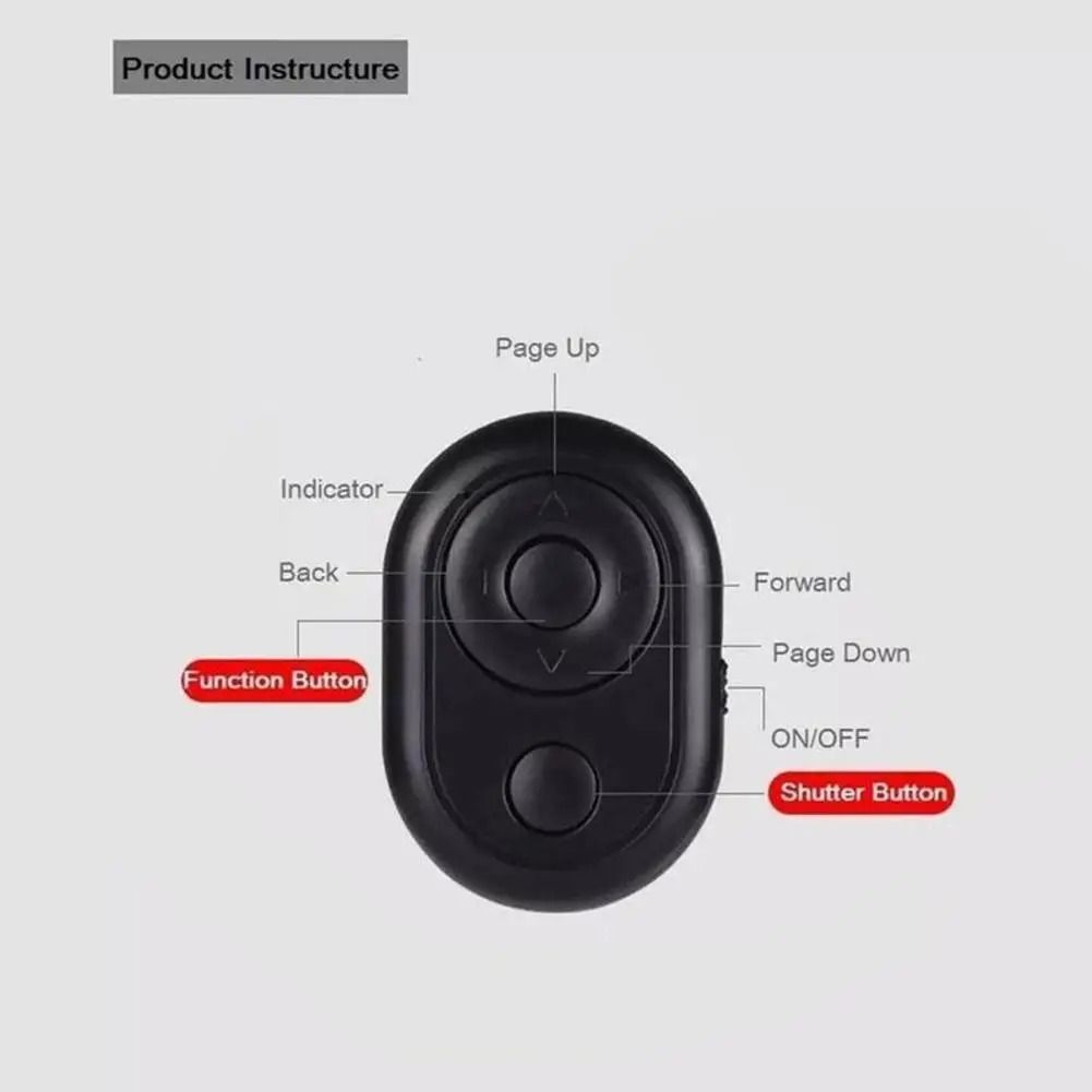 Bluetooth Camera Remote Selfie Shutter Wireless Phone Remote Control
