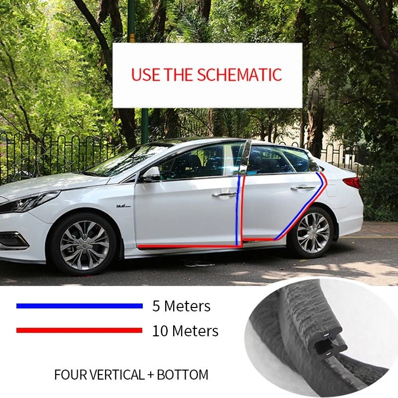 Universal Car Door Edge Scratch Protector – Heavy-Duty Sealing Strip Guard