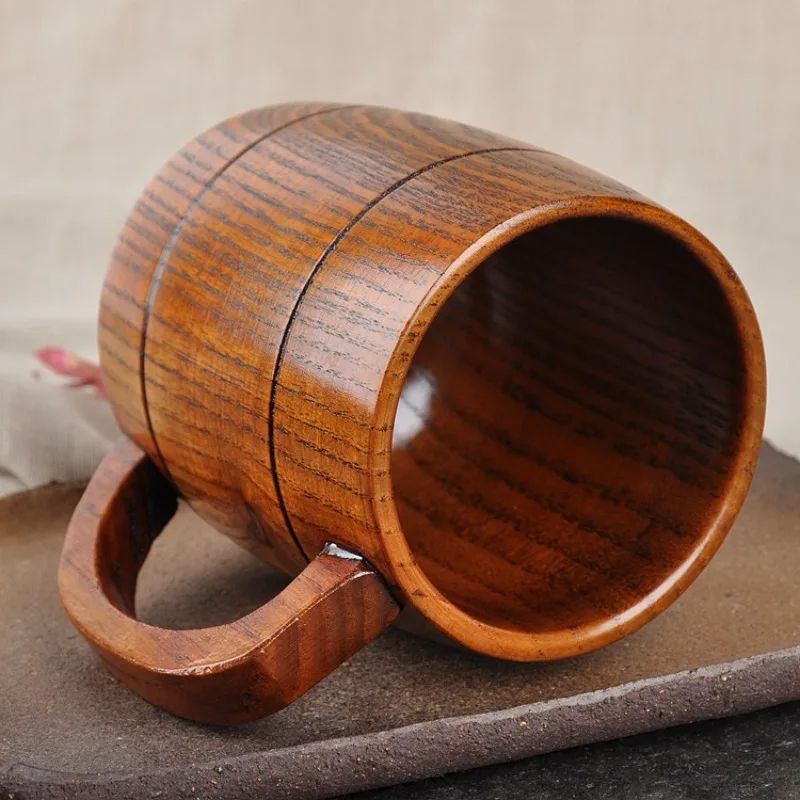 Wooden Barrel Style Beer Mug