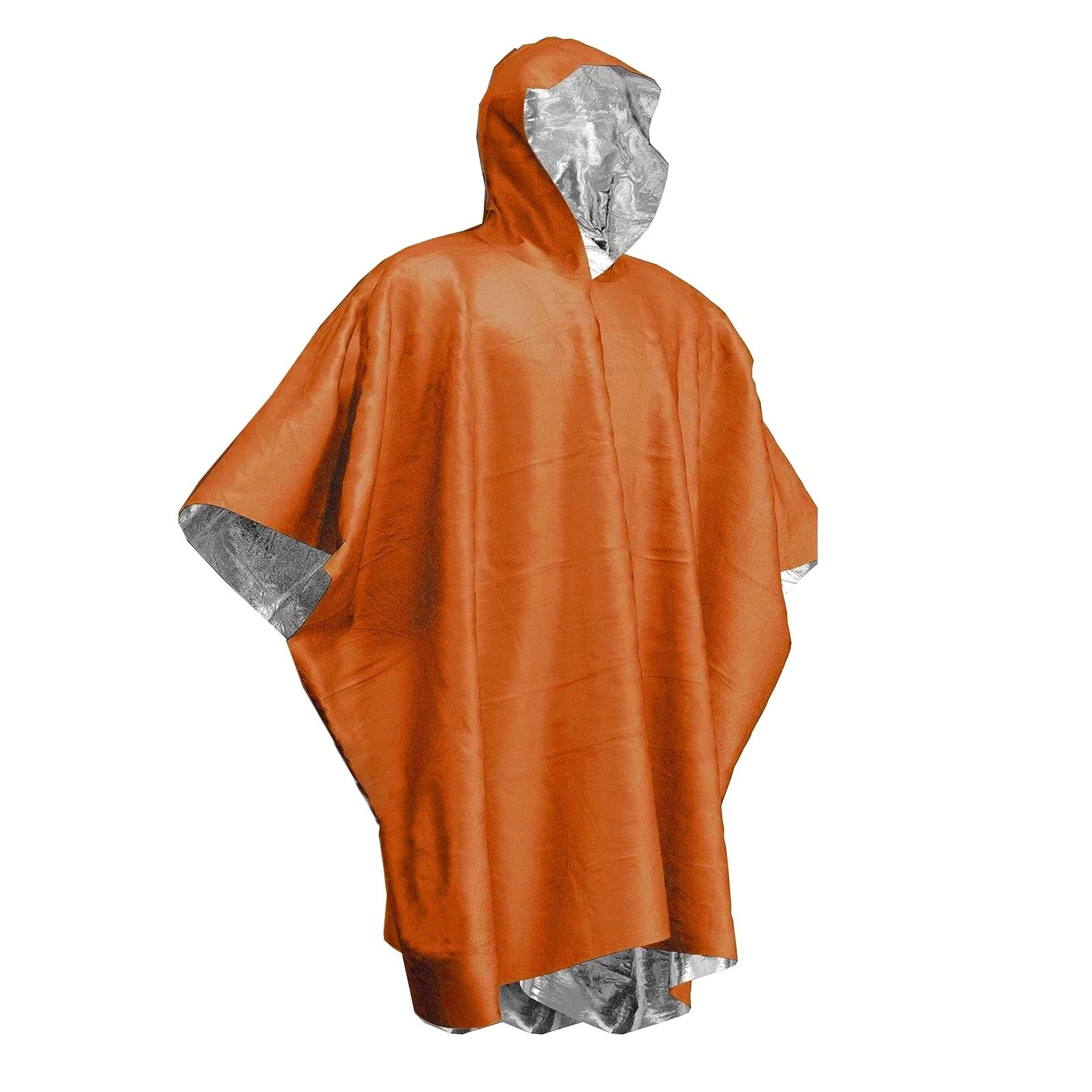Emergency Thermal Rain Poncho Blanket - Waterproof Survival Rain Gear with Hood